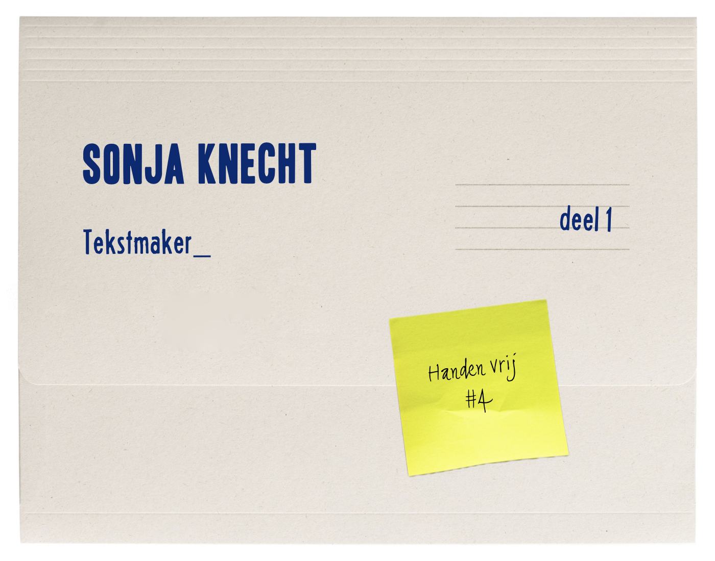 Handen vrij – Sonja Knecht, tekstmaker (1)