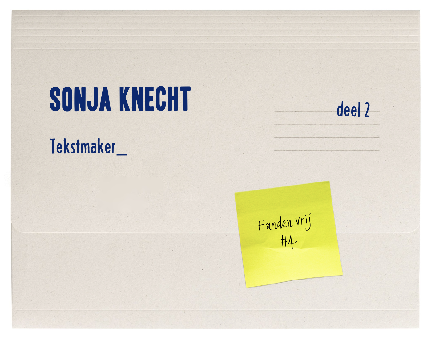 Handen vrij – Sonja Knecht, tekstmaker (2)